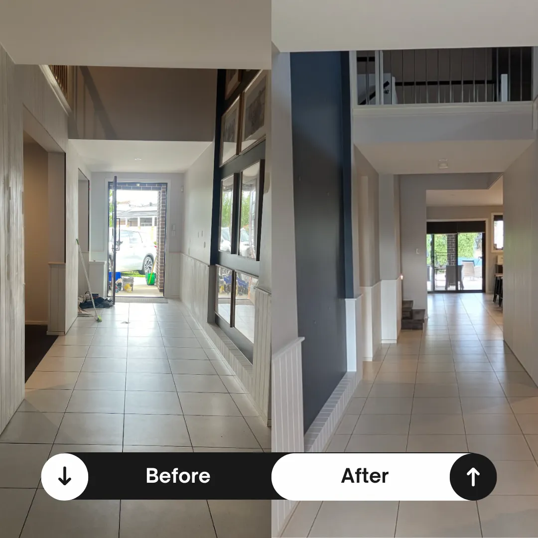 Before and after house repaint