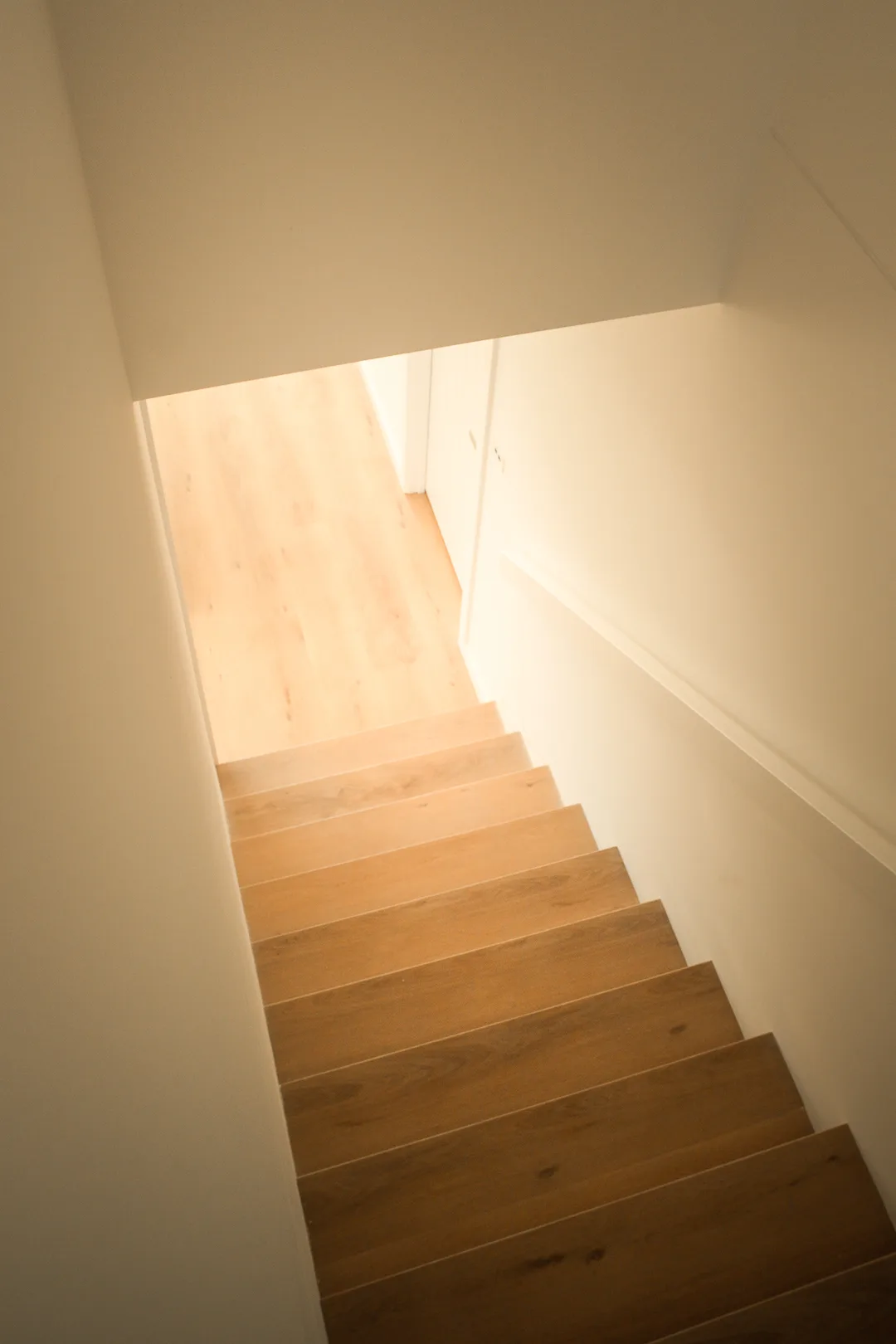 Freshly painted interior staircase