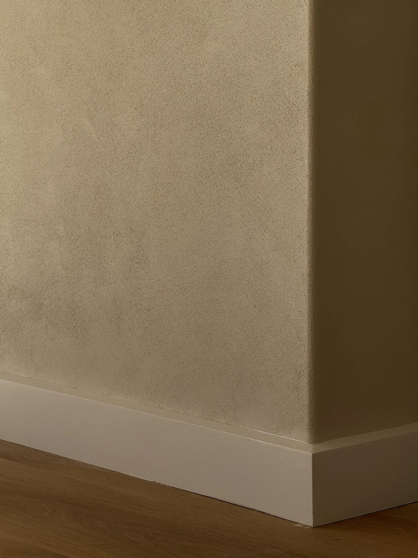 Interior wall and skirting board painting detail