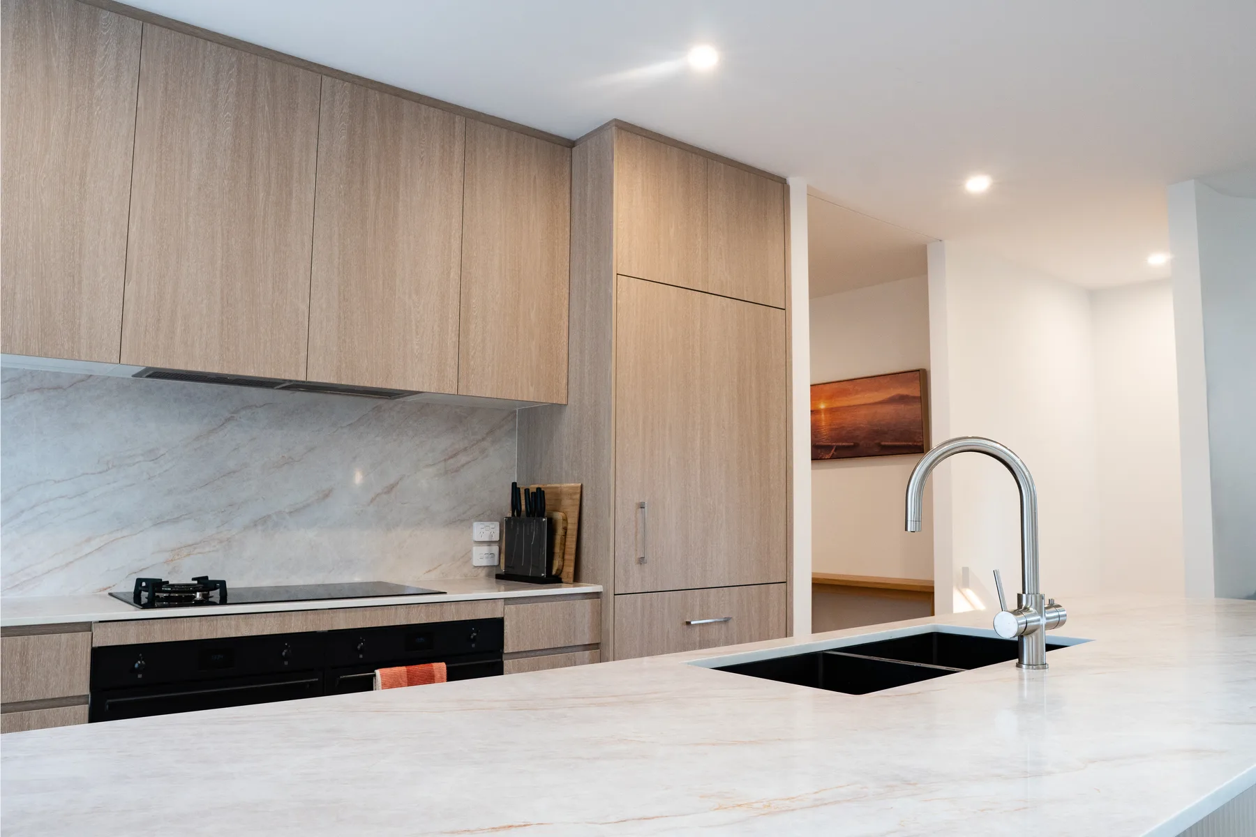 Detailed bathroom interior painting finish