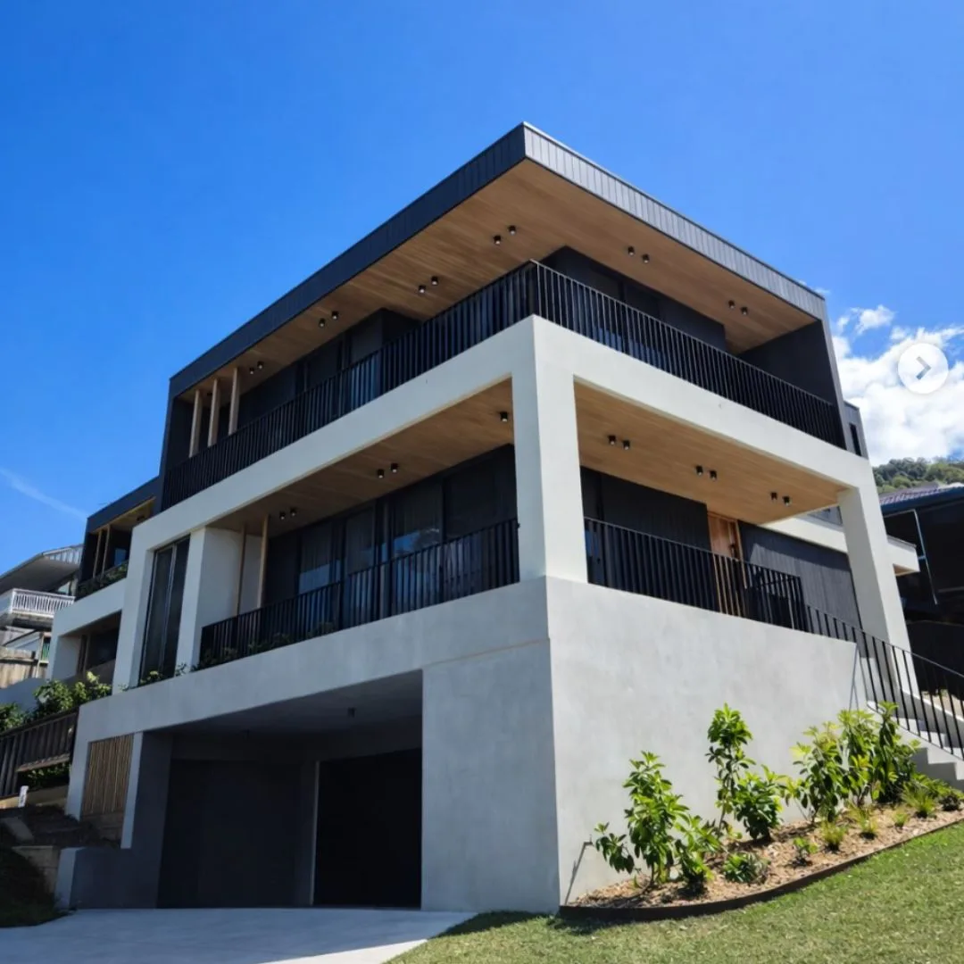 Completed modern exterior house painting project