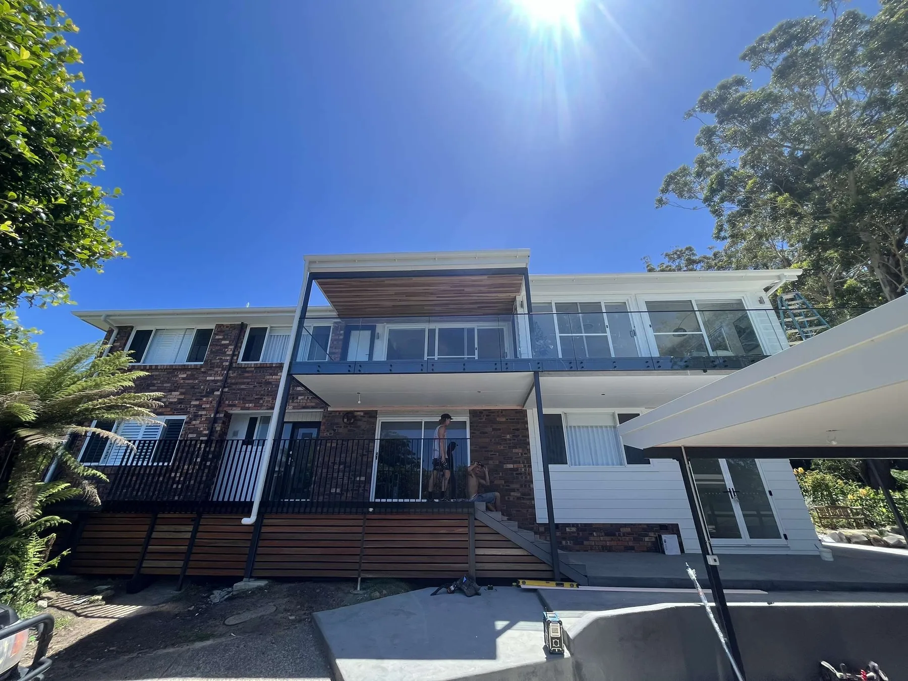 Large residential exterior painting project