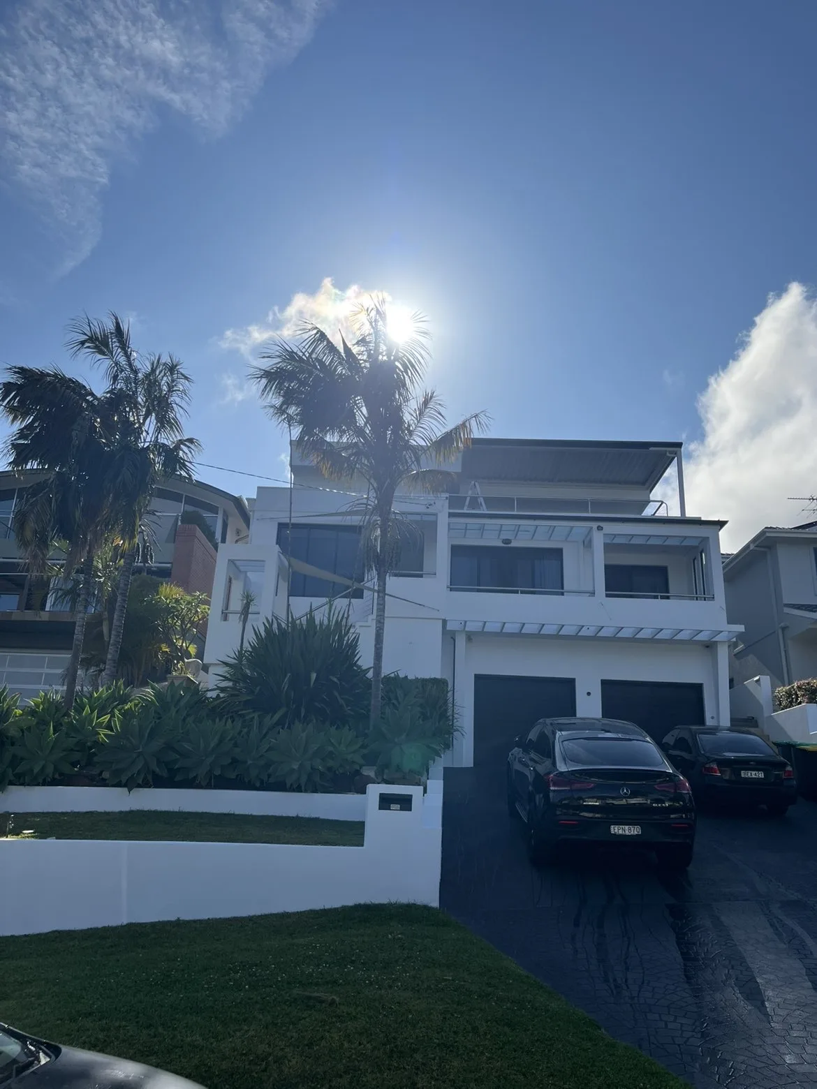 Freshly painted residential home exterior