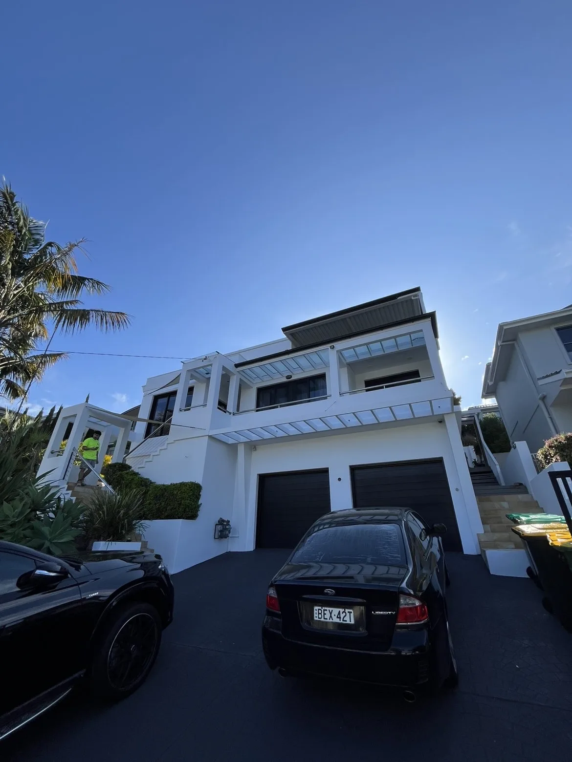 Professional exterior house painting project